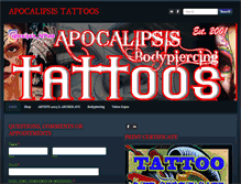 Tablet Screenshot of apocalipsistattoos.com